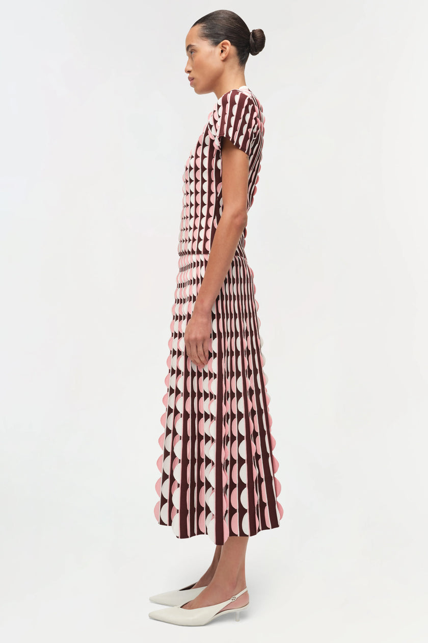 MICAH SCALLOPED MIDI SKIRT