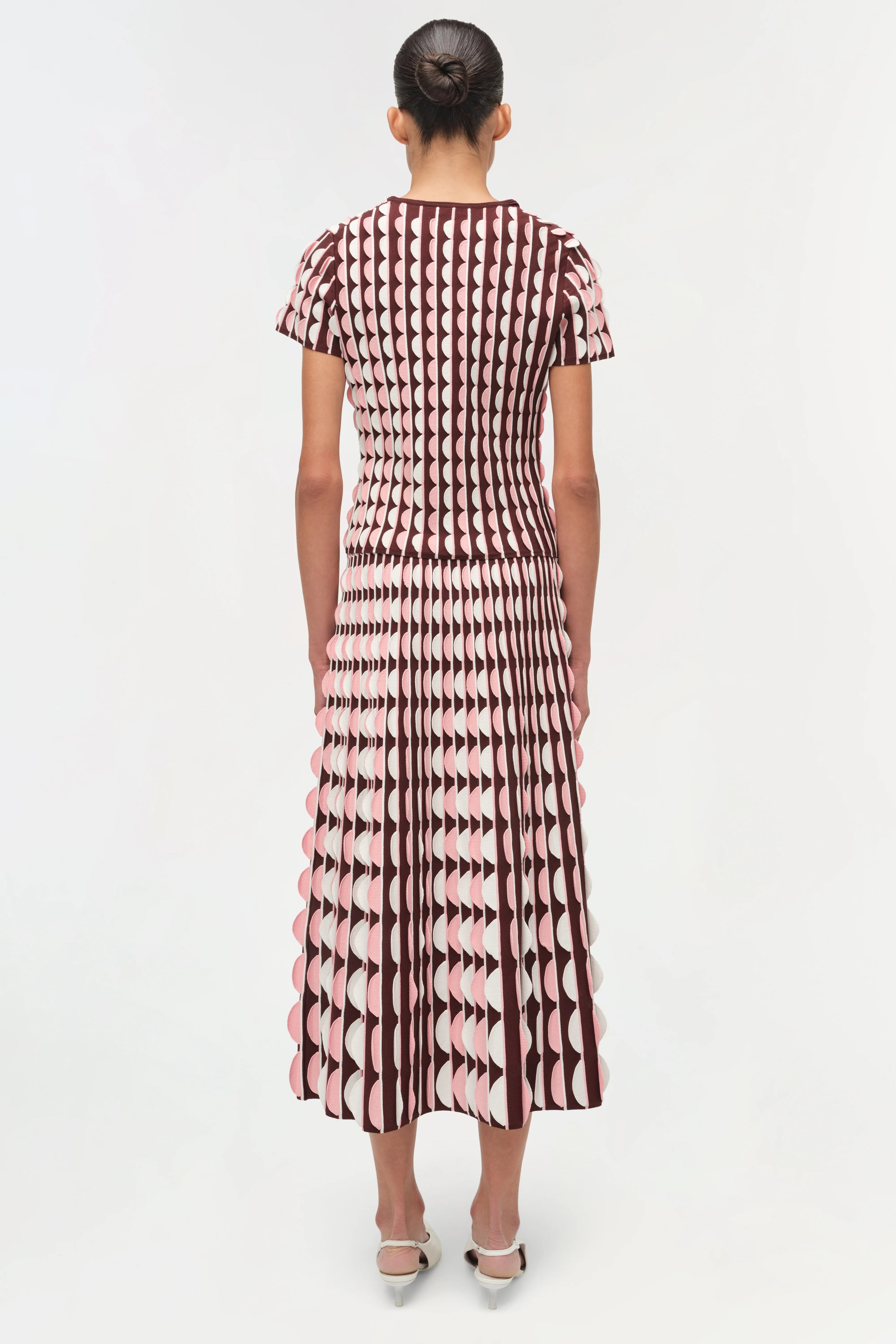 MICAH SCALLOPED MIDI SKIRT