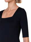 SQUARE NECK JERSEY TOP
