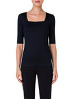 SQUARE NECK JERSEY TOP
