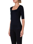 SQUARE NECK JERSEY TOP