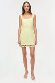 LINDLEY STUDDED LINEN MINI DRESS