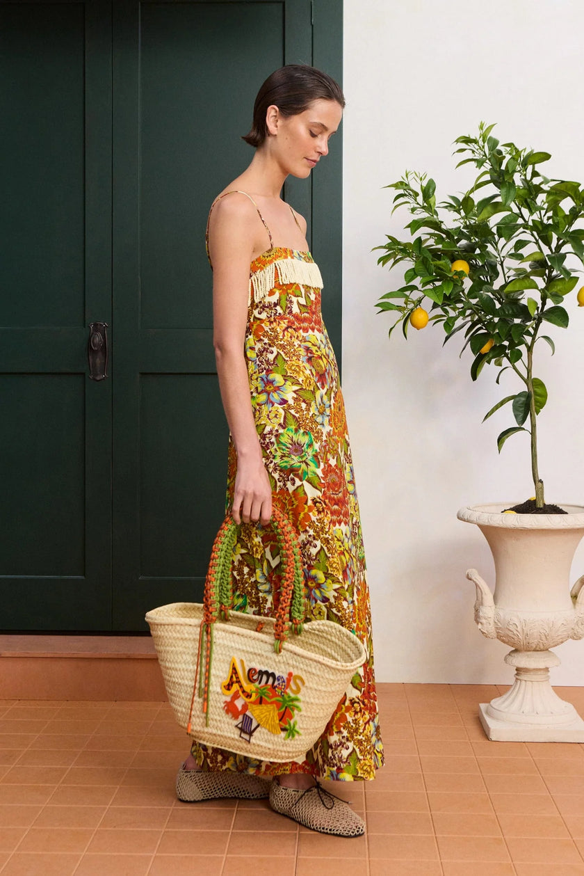 LANA SQUARE NECK DAY DRESS
