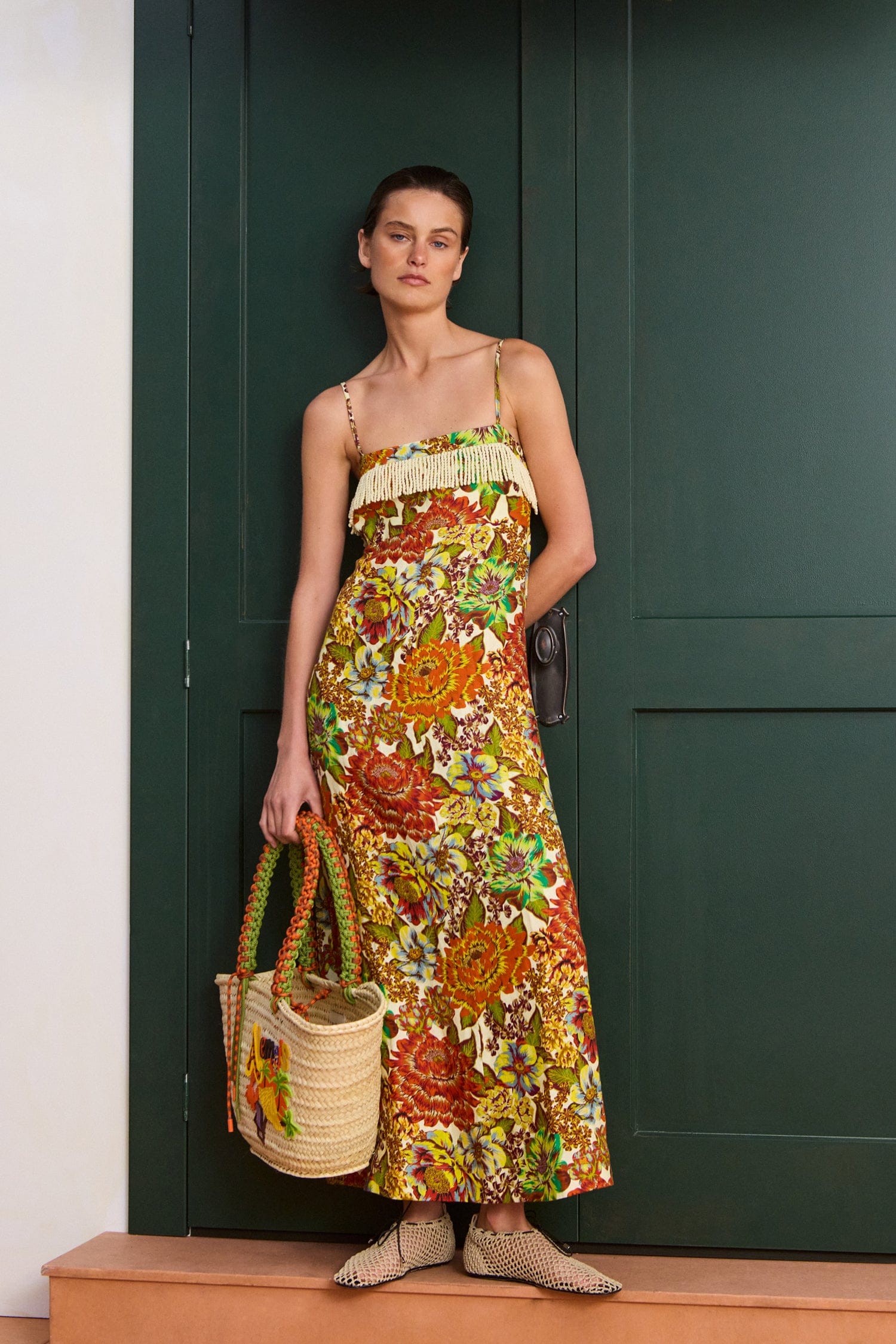 LANA SQUARE NECK DAY DRESS