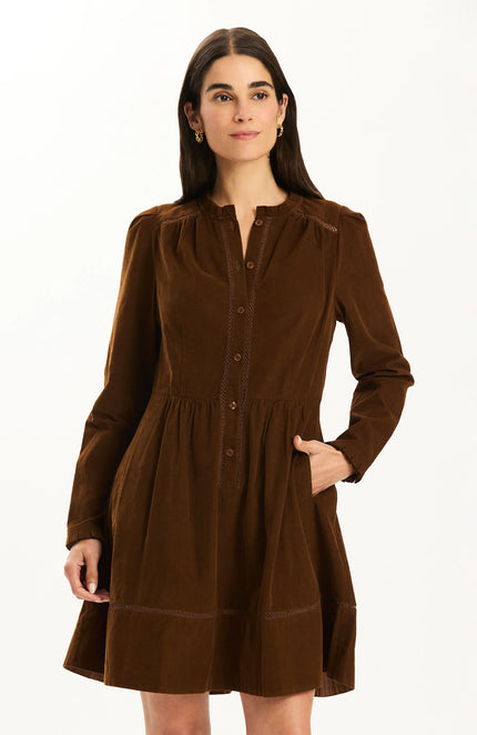 LONNIE PINWHALE COURDUROY DRESS