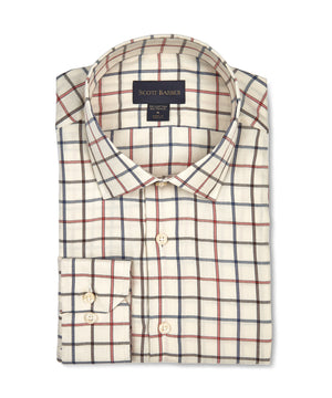 COTTON AND TENCEL COLLEGE PLAID