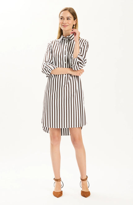 RILEY AWNING STRIPED DRESS