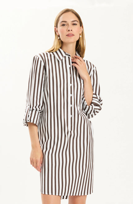 RILEY AWNING STRIPED DRESS