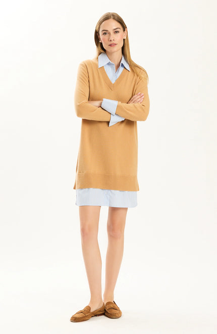 LOGAN CASHMERE TWOFER DRESS
