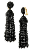 BEADED CHANDELIER CLIP ON EARRINGS