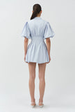 CLEO COTTON MINI DRESS IN PERIWINKLE SKY