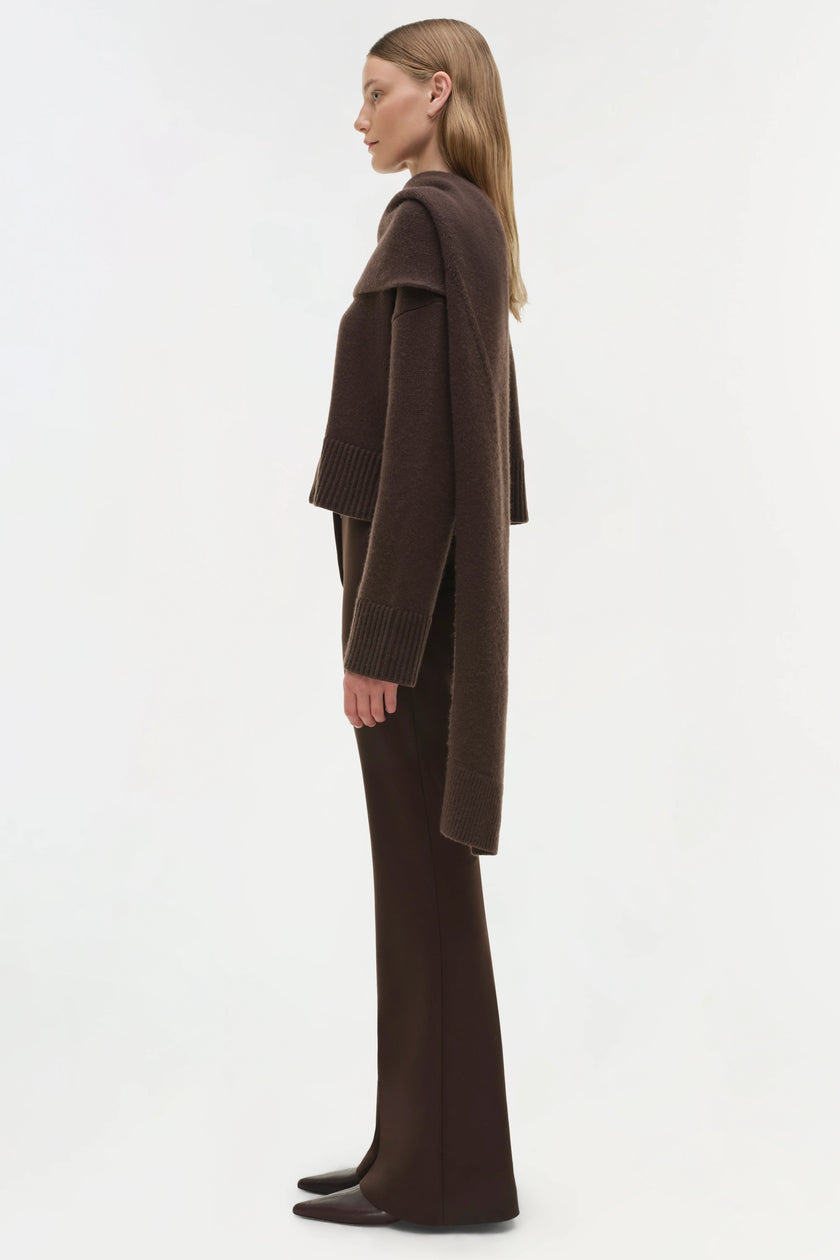 ELSON WOOL CASHMERE SCARF SWEATER