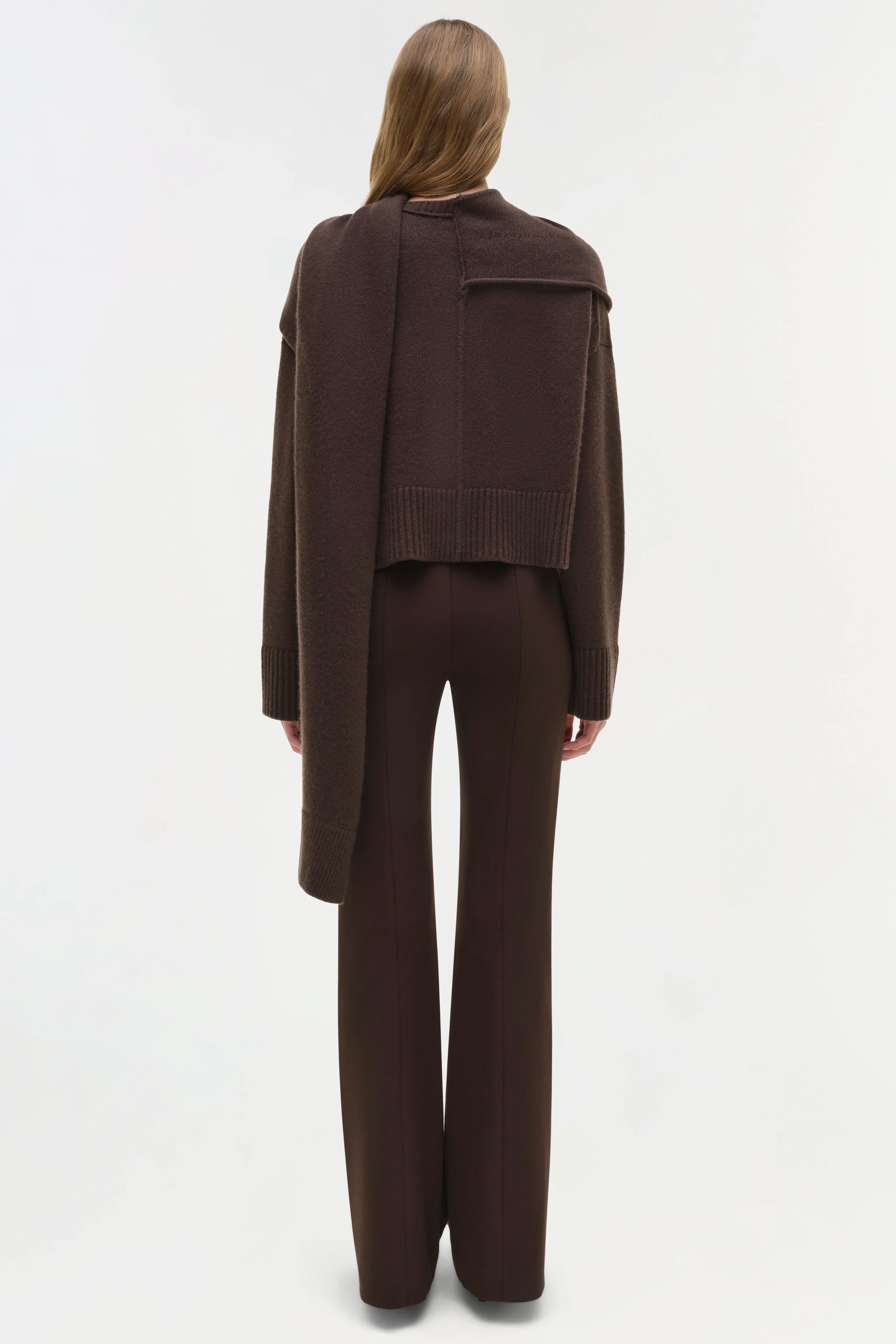 ELSON WOOL CASHMERE SCARF SWEATER