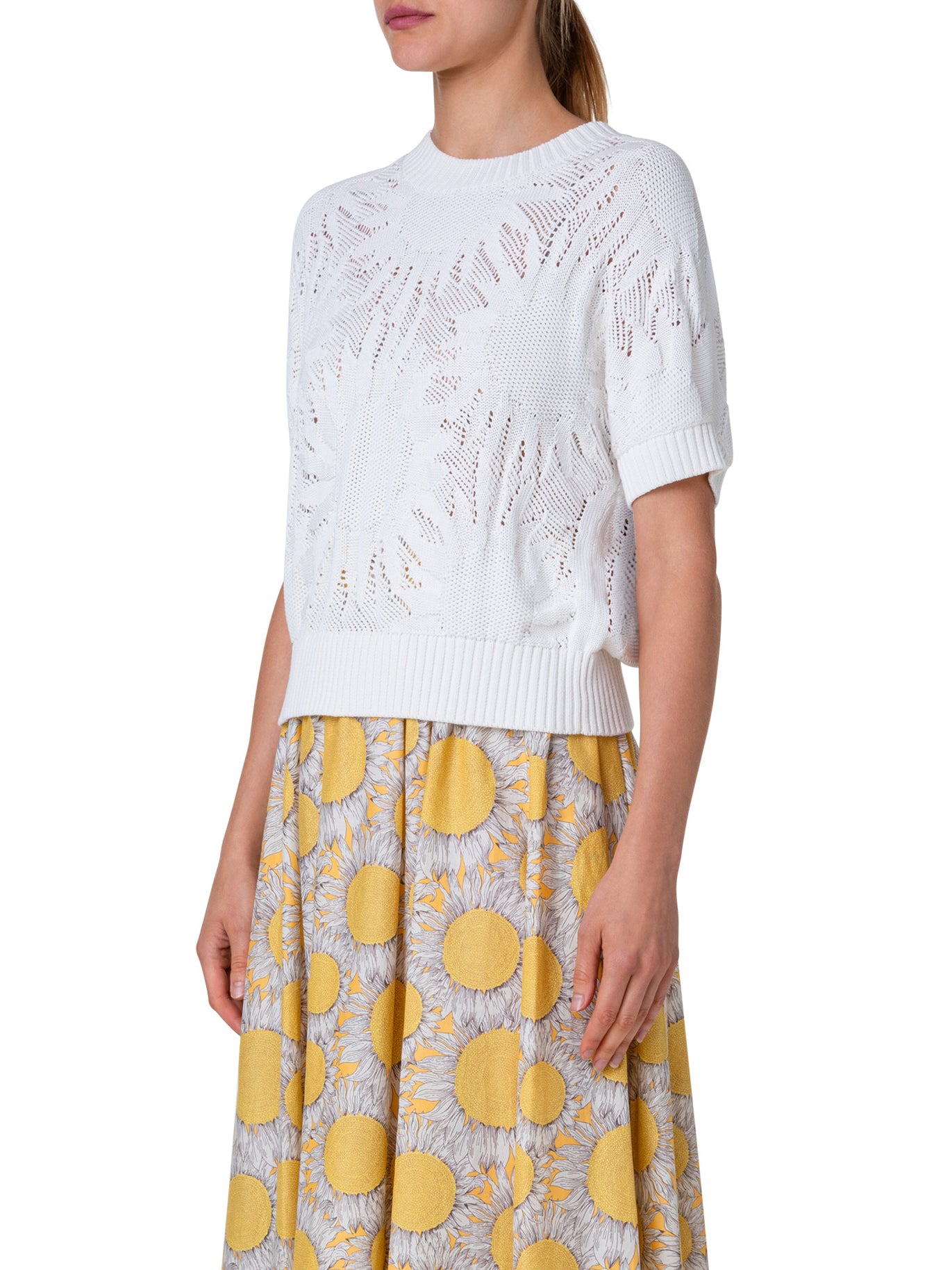HELLO SUNSHINE AJOURE CHUNKY KNIT PULLOVER