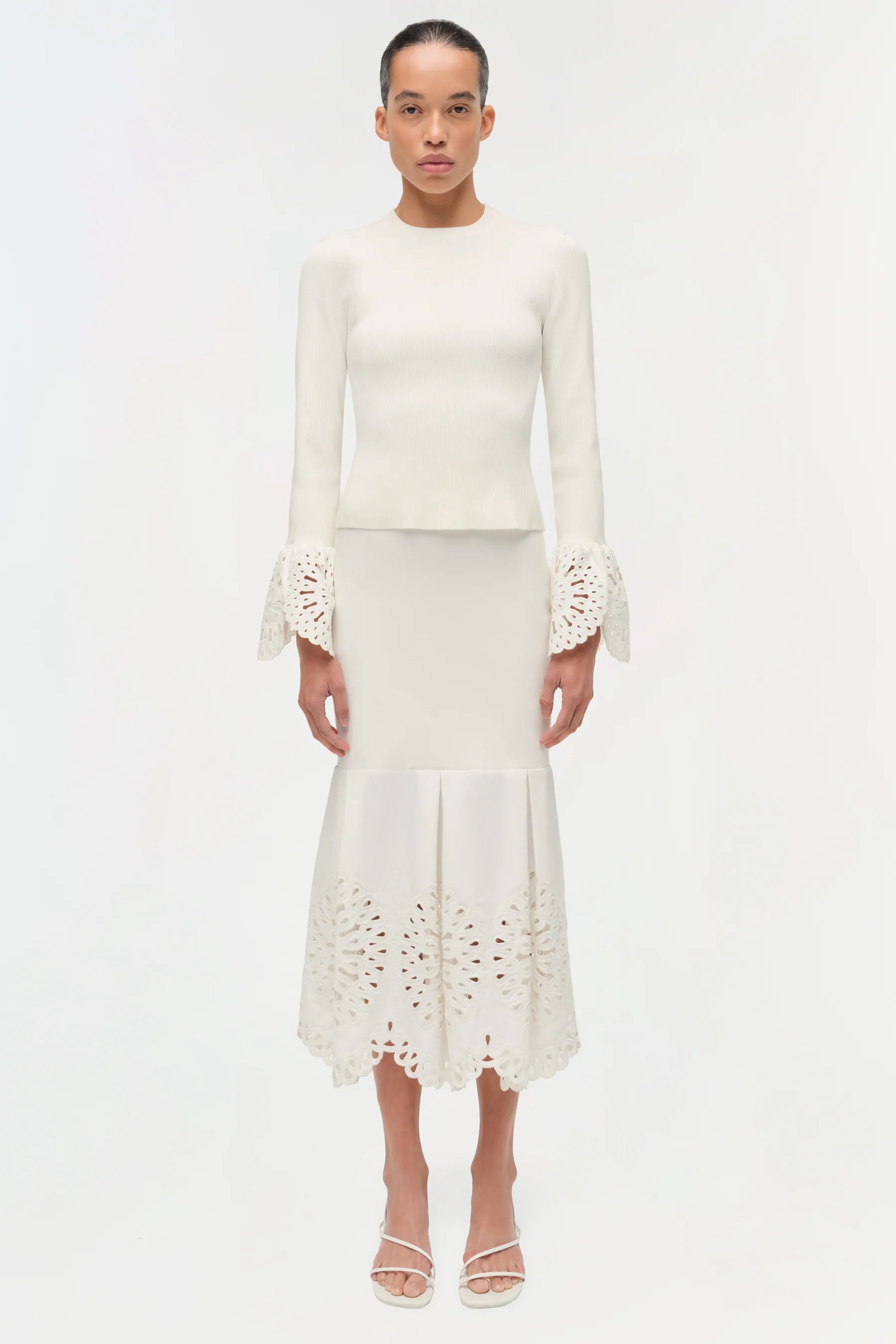 ELYSE EMBROIDERED KNIT TOP