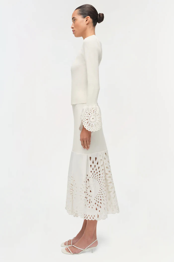 ELYSE EMBROIDERED KNIT TOP