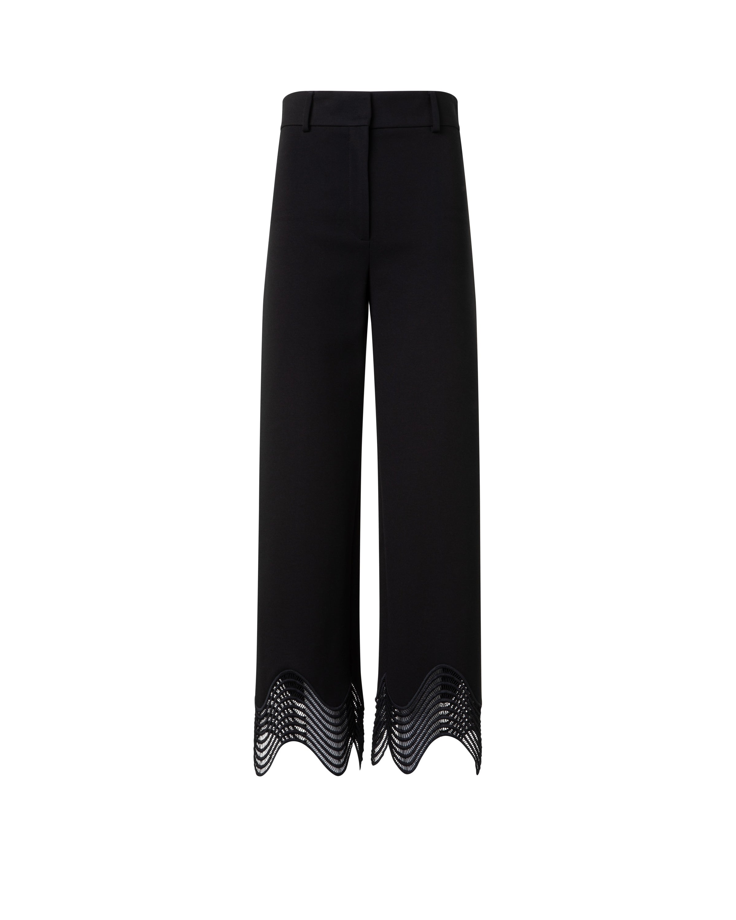 CHIEKO WAVED LACE WIDE LEG JERSEY PANTS