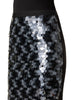 MIX MEDIA LASERCUT DOT SEQUIN MIDI SKIRT