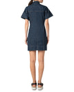 MINI COTTON WOOL DENIM DRESS