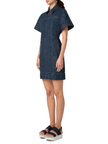 MINI COTTON WOOL DENIM DRESS