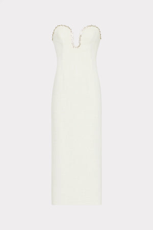 EMELIA BOUCLE U STRAPLESS DRESS