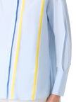 STRIPED COTTON TUNIC BLOUSE