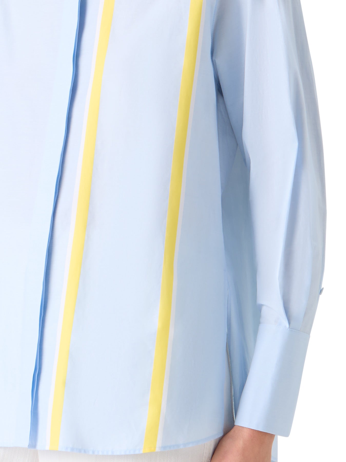 STRIPED COTTON TUNIC BLOUSE