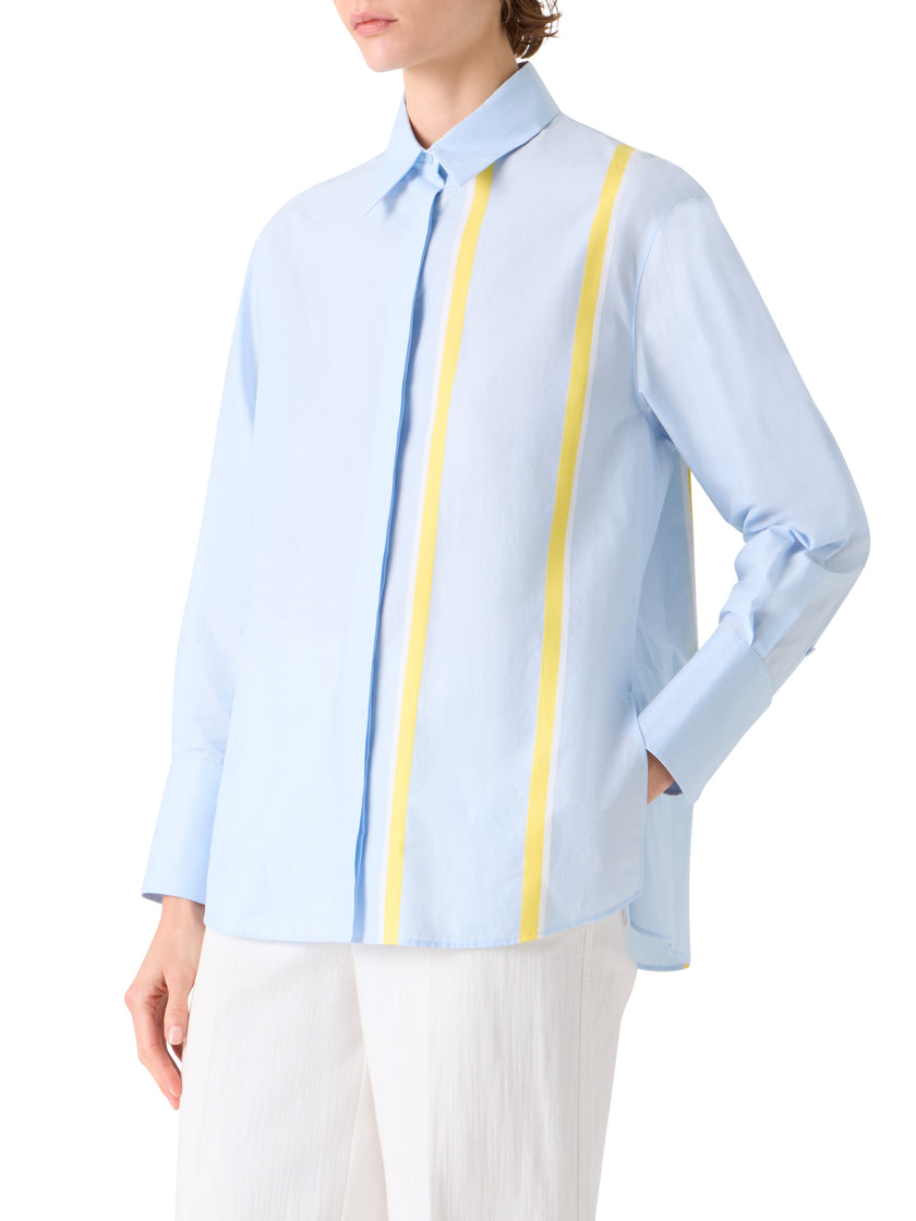 STRIPED COTTON TUNIC BLOUSE