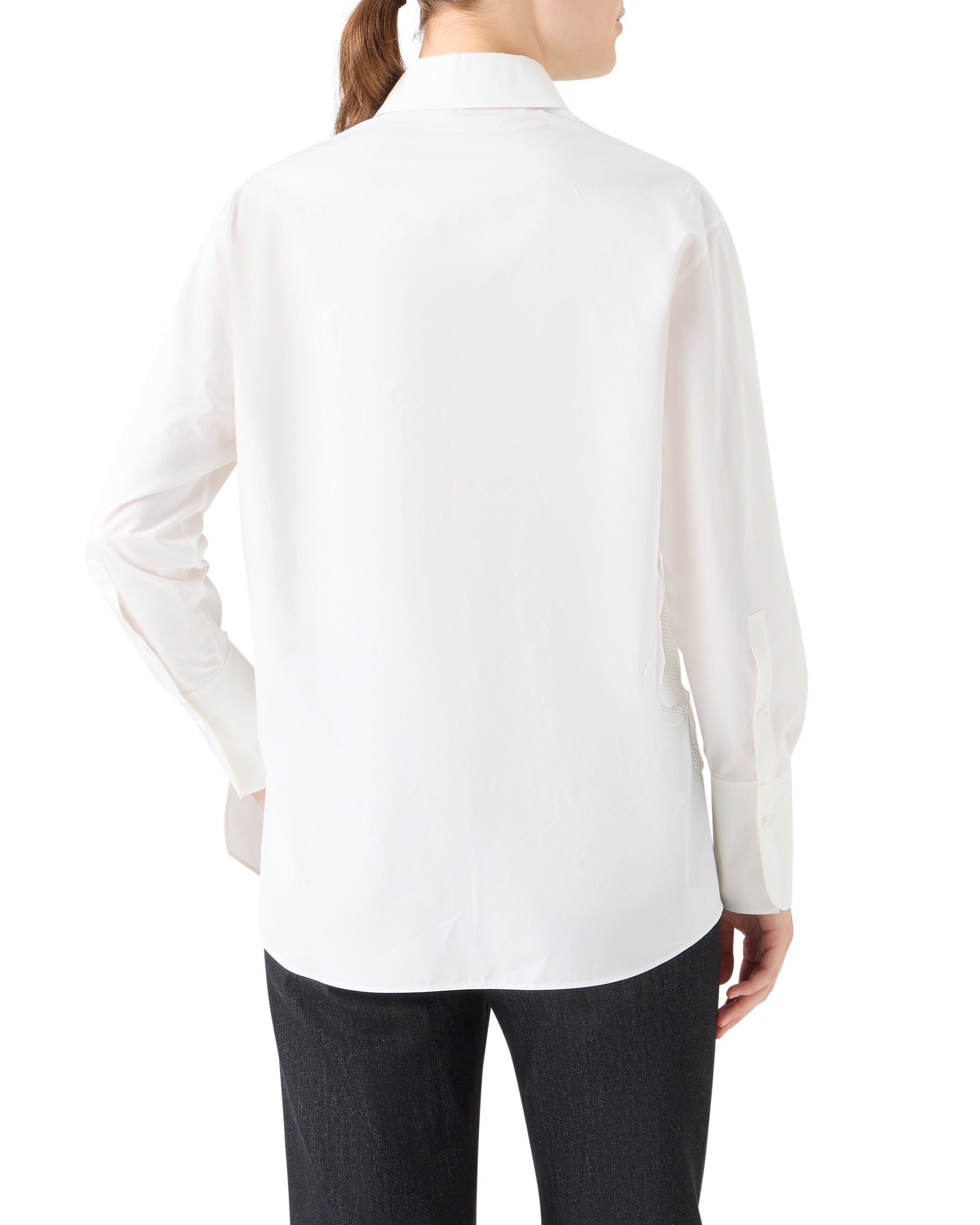 FLORAL APPLIQUE COTTON BUTTON UP SHIRT