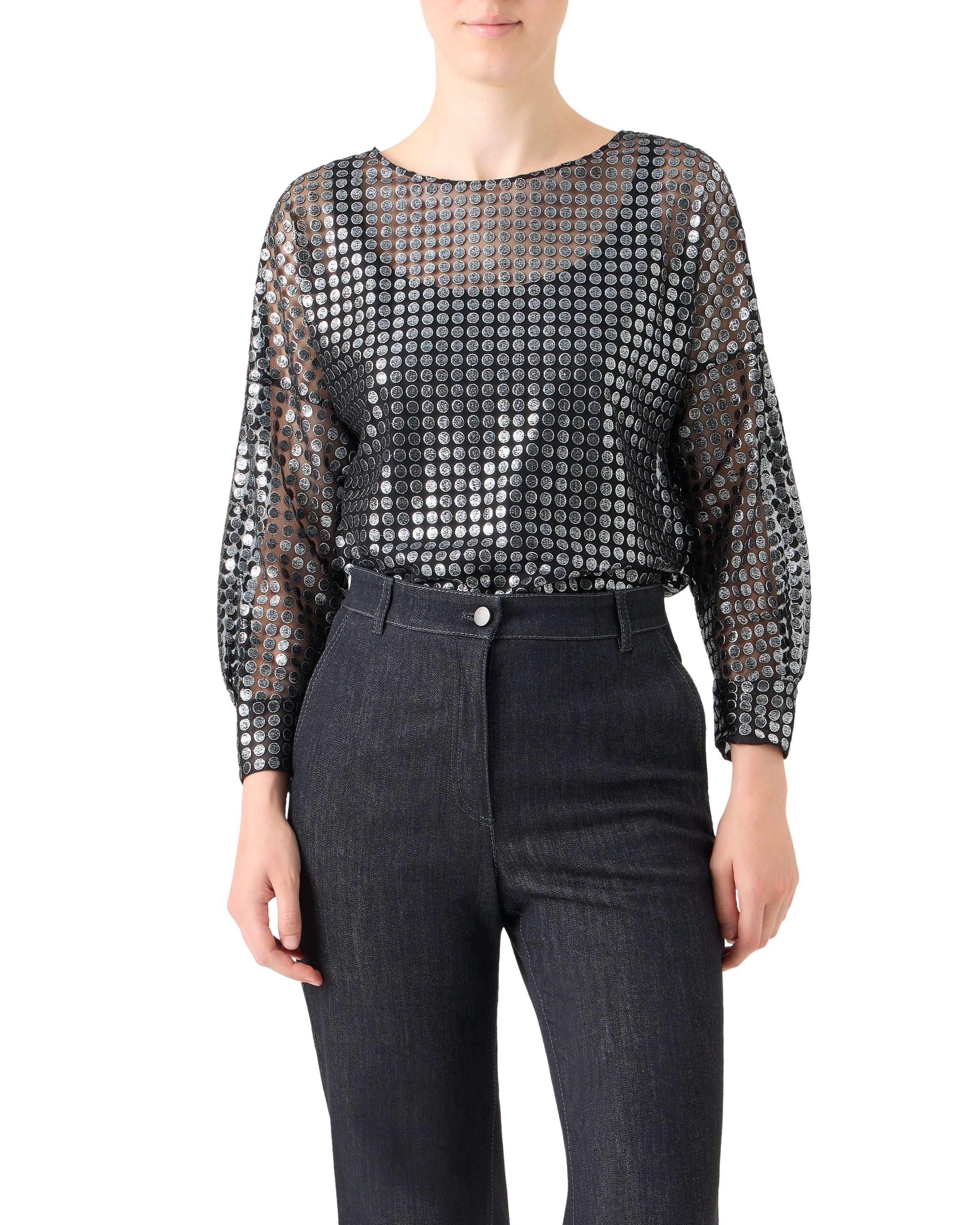 METALLIC DOT BLOUSE