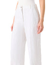 CHIARA FRINGED COTTON STRAIGHT LEG ANKLE PANTS