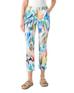 MARU SCRIBBLE PRINT CROPPED SLIM FIT PANTS