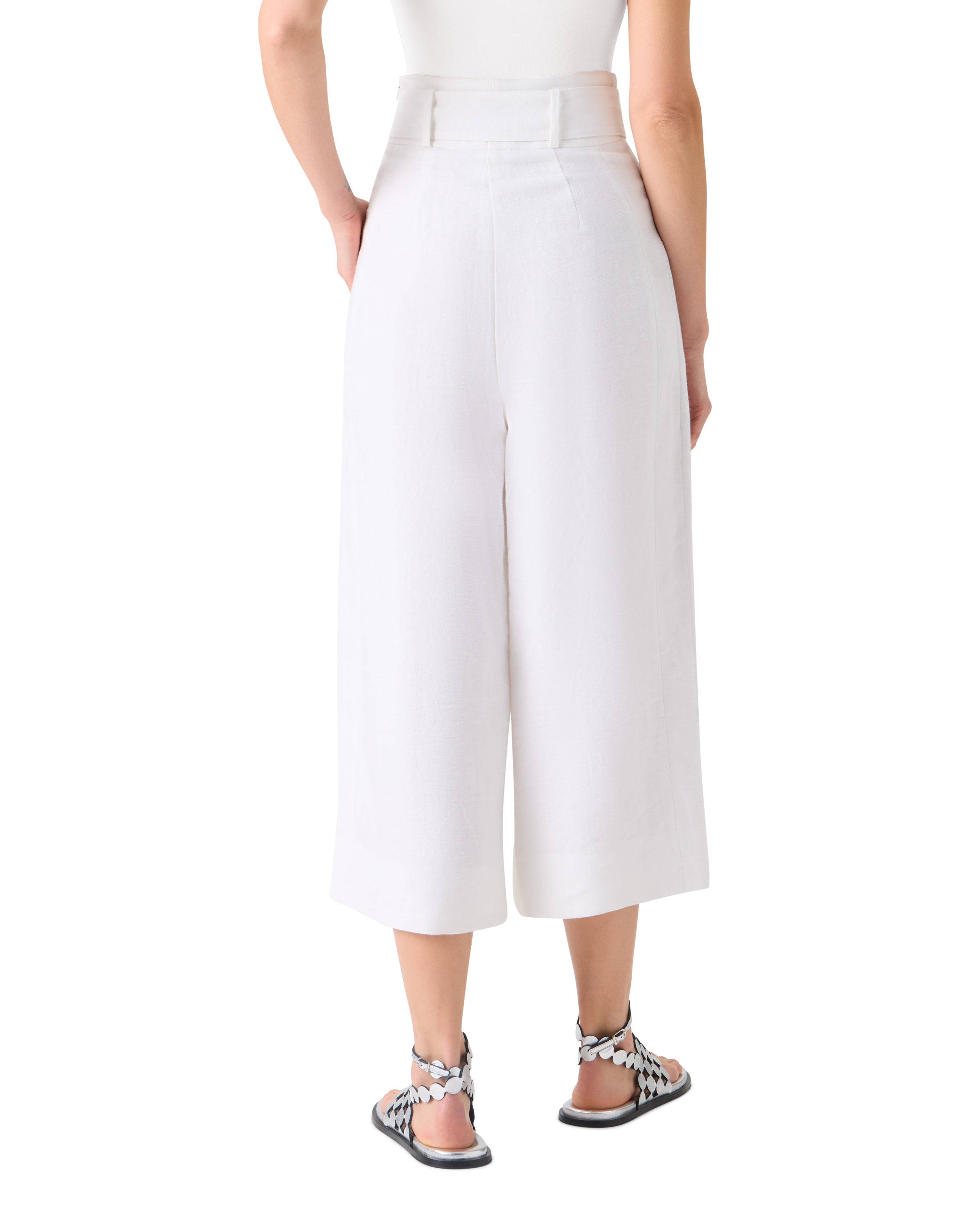 FIORELLA LINEN WIDE LEG CULOTTE PANTS