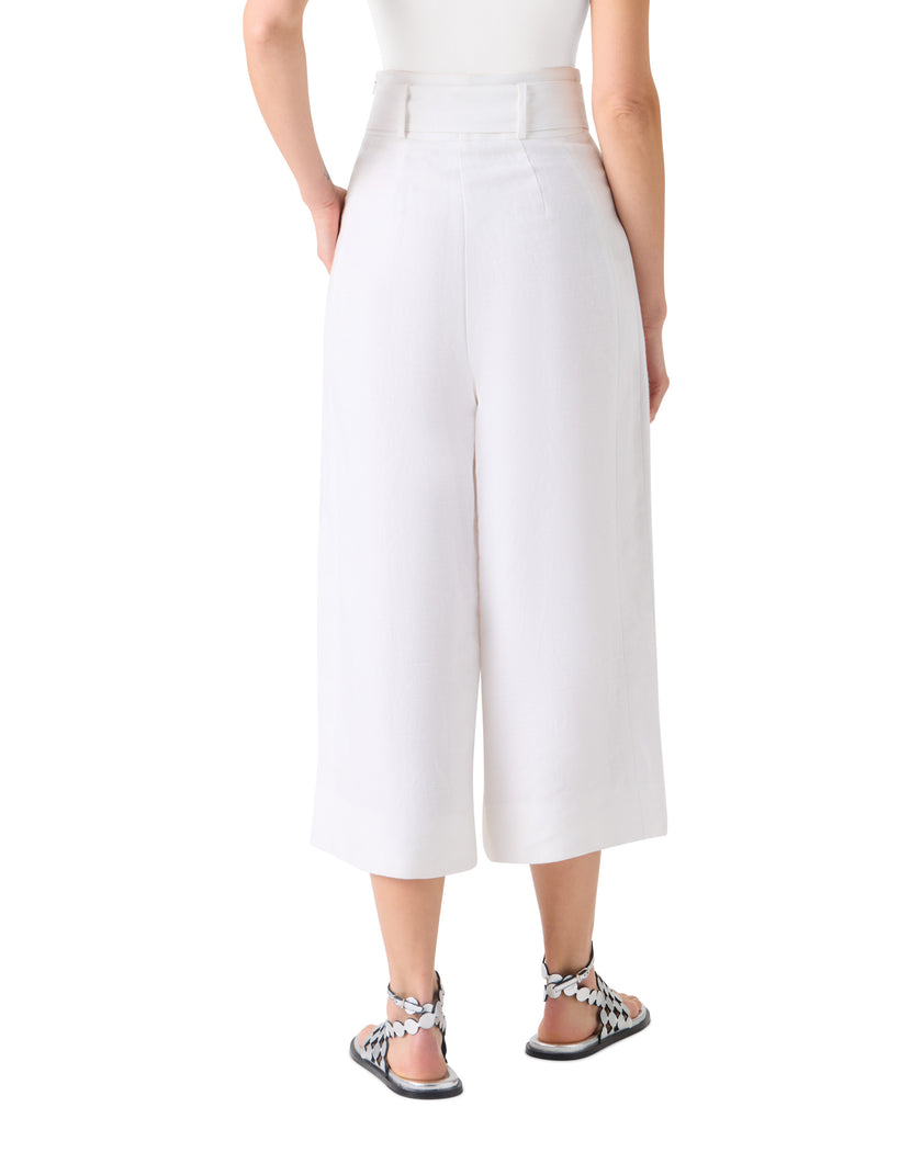 FIORELLA LINEN WIDE LEG CULOTTE PANTS