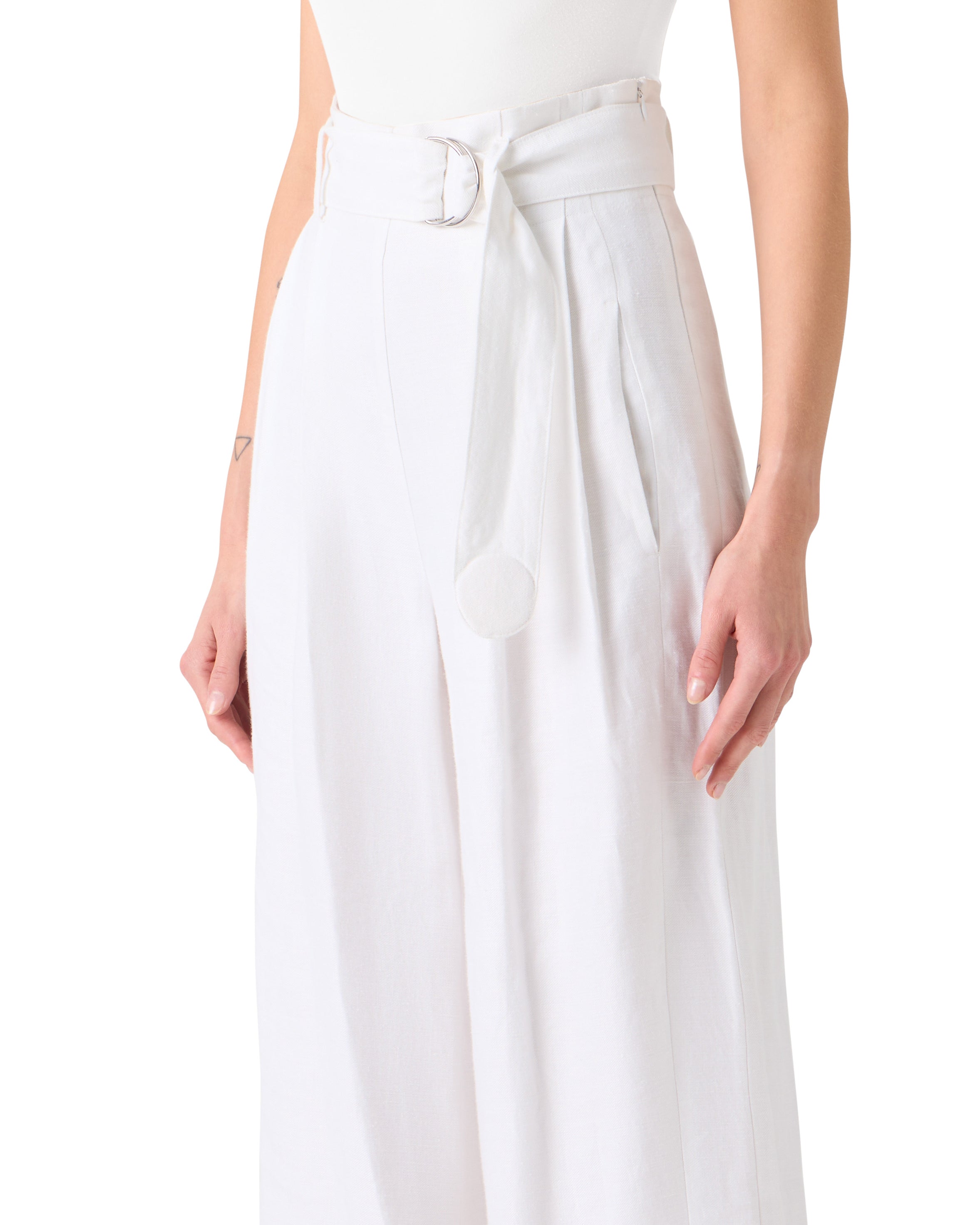 FIORELLA LINEN WIDE LEG CULOTTE PANTS