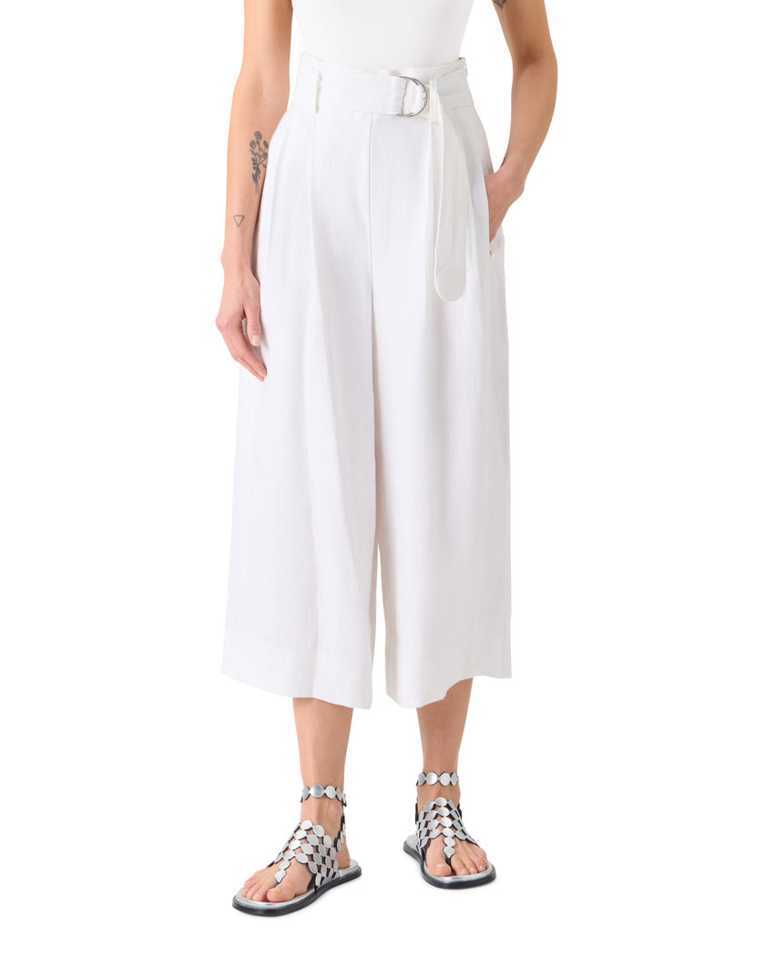 FIORELLA LINEN WIDE LEG CULOTTE PANTS
