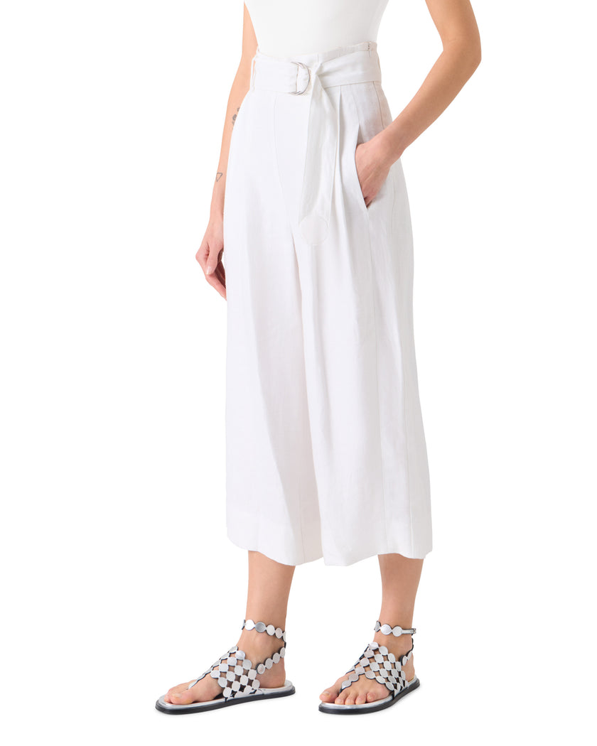 FIORELLA LINEN WIDE LEG CULOTTE PANTS