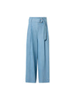 FIORELLA WIDE LEG PLEATED CULOTTE DENIM  PANTS