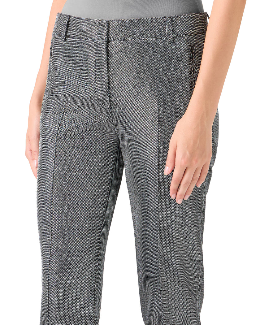 FABIA EMBELLISHED SLIM LEG ANKLE PANTS