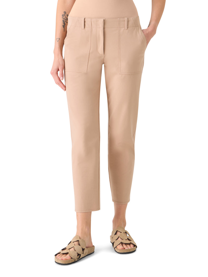 FRANCO SLIM BISTRETCH COTTON CROPPED PANTS