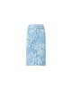 WASHED JACQUARD DENIM PENCIL SKIRT