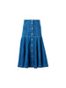 PANELED DENIM MIDI SKIRT