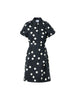 POLKA DOT COTTON POPLIN PUFF SLEEVE SHIRTDRESS