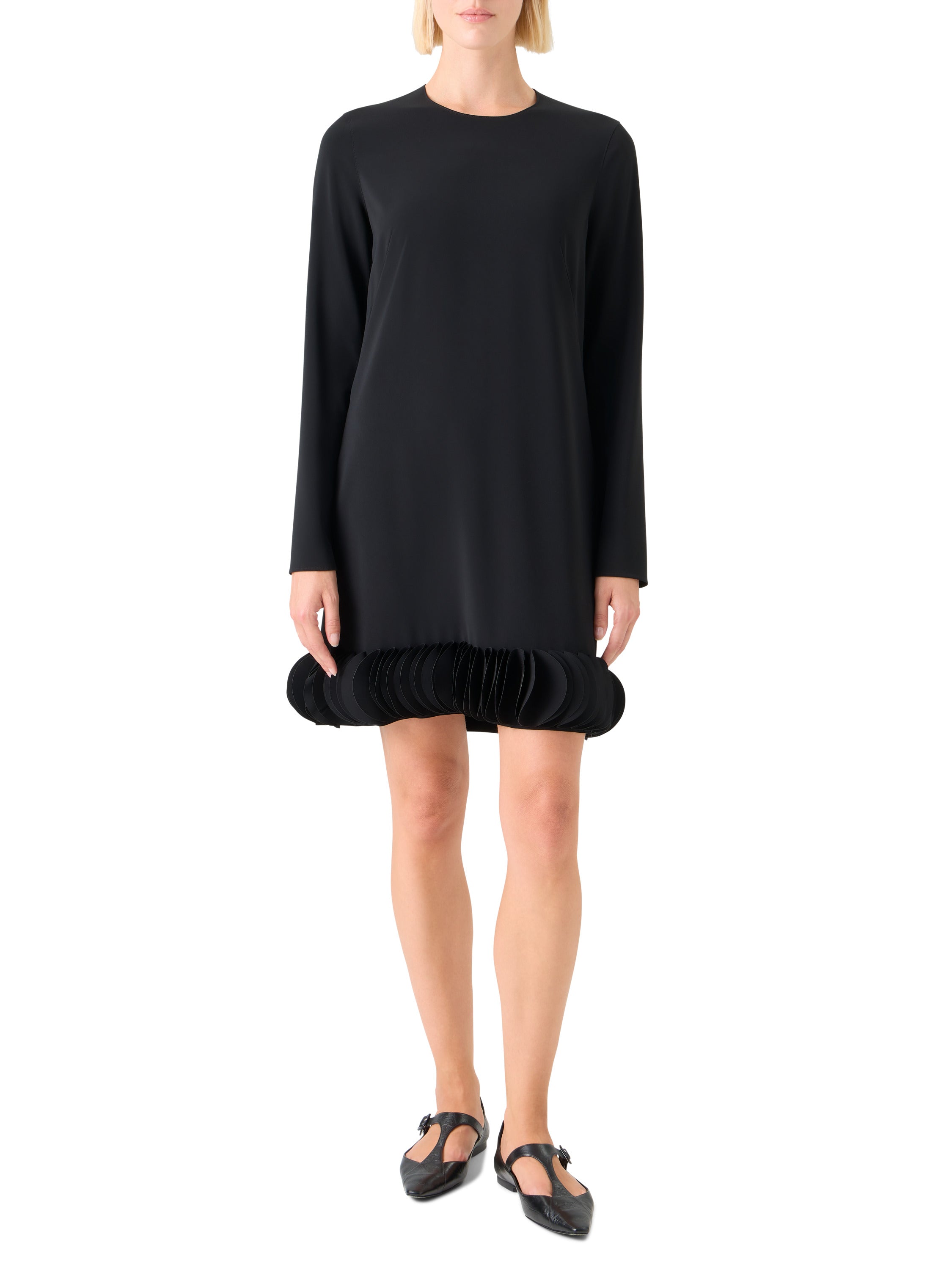 LASERCUT CREPE MINI DRESS