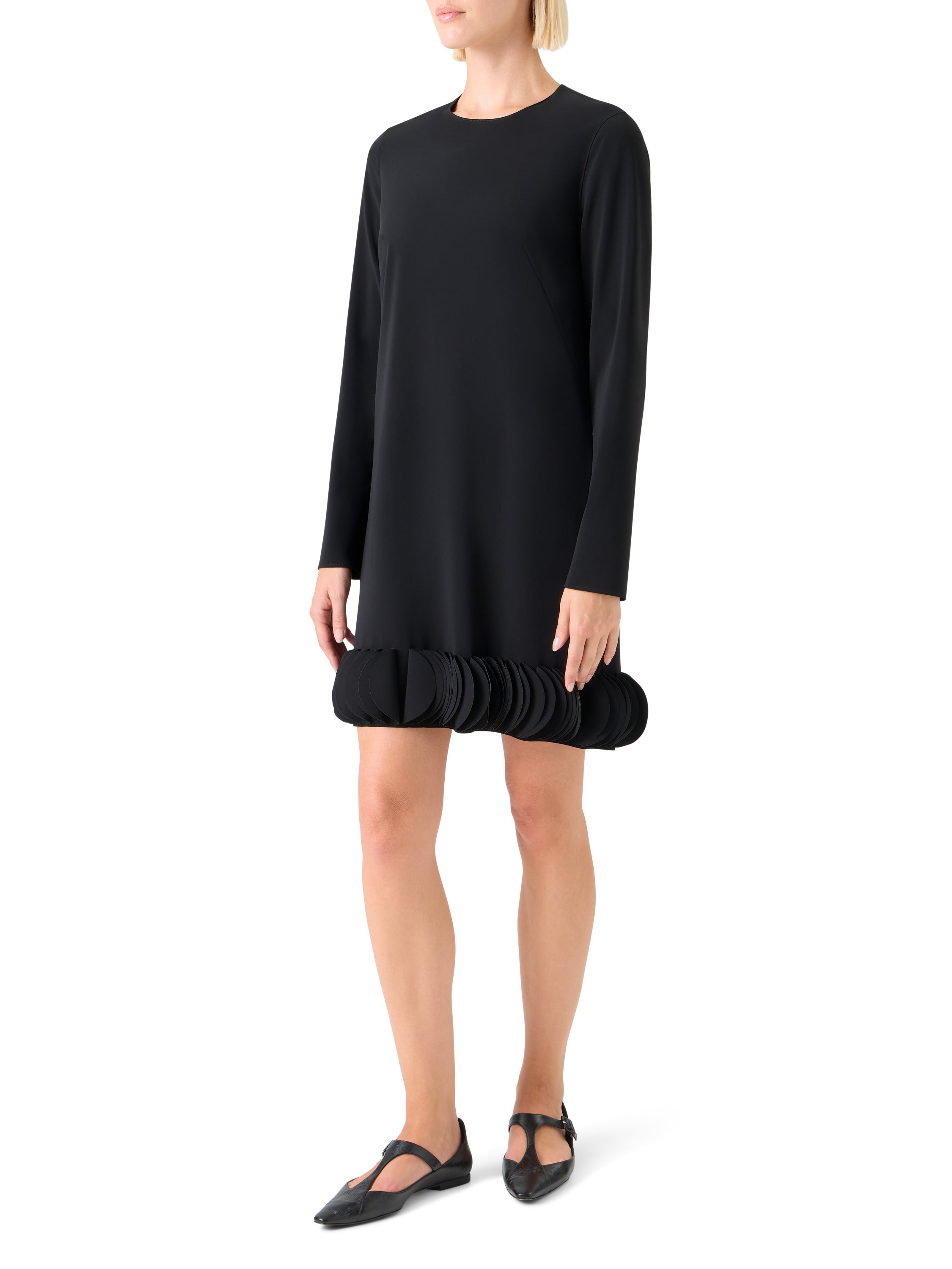 LASERCUT CREPE MINI DRESS