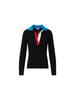 COLORBLOCK RIB KNIT POLO SWEATER