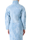WASHED JACQUARD DENIM JACKET