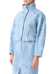 WASHED JACQUARD DENIM JACKET