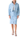 WASHED JACQUARD DENIM JACKET