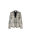 FRINGE BOUCLE TWEED DOUBLE BREASTED BLAZER